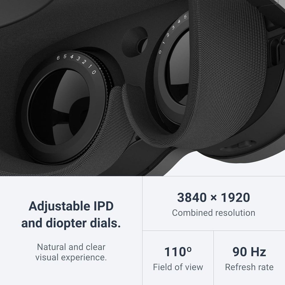 HTC Vive XR Elite Virtual Reality Headset with Deluxe Pack & VR Controllers NOB