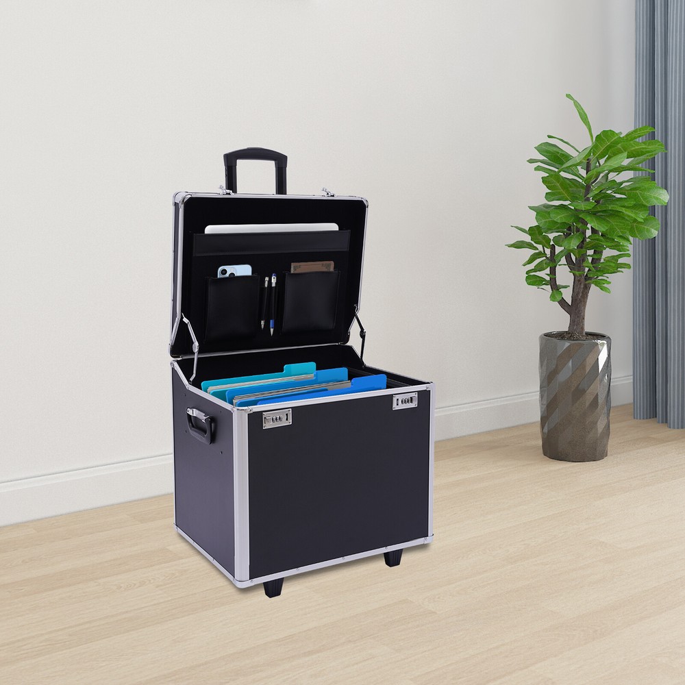 Fireproof Document Box with Lock File Storage Organizer Box Waterproof Safe Box