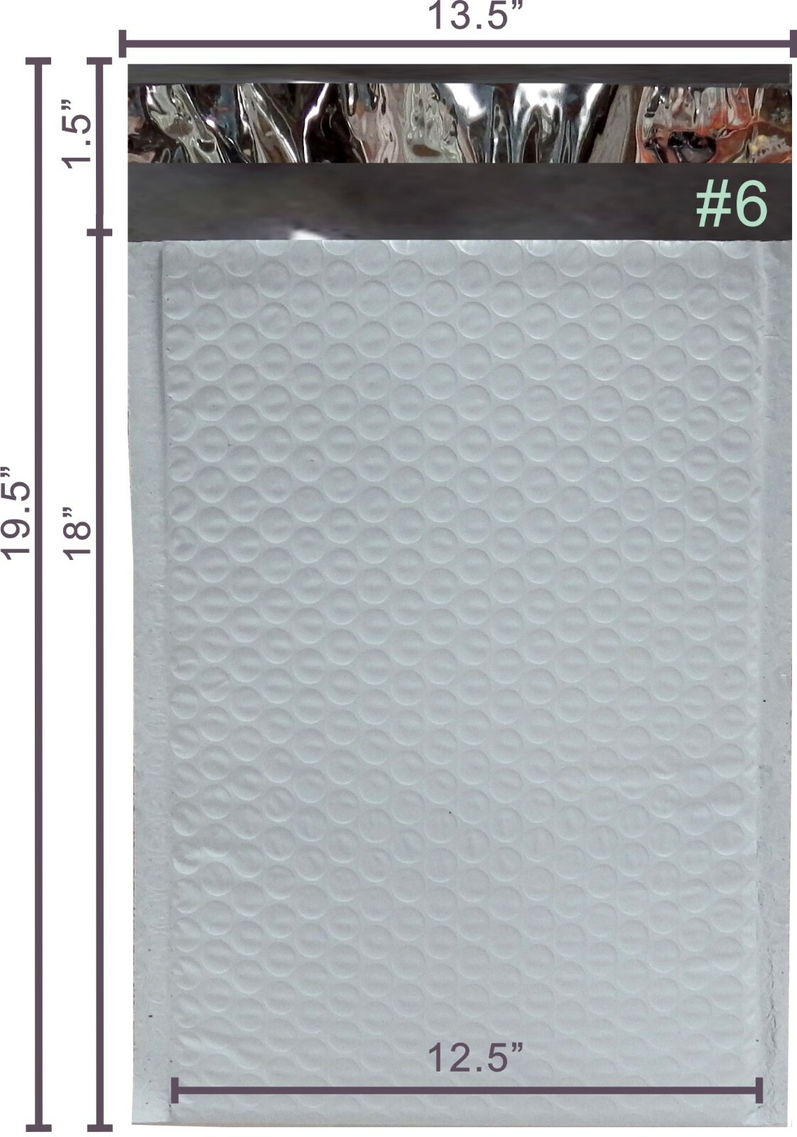 Yens® 50 #6 12.5x19 Poly Bubble Padded Envelopes Mailers Inner 12.5x18 50PB6