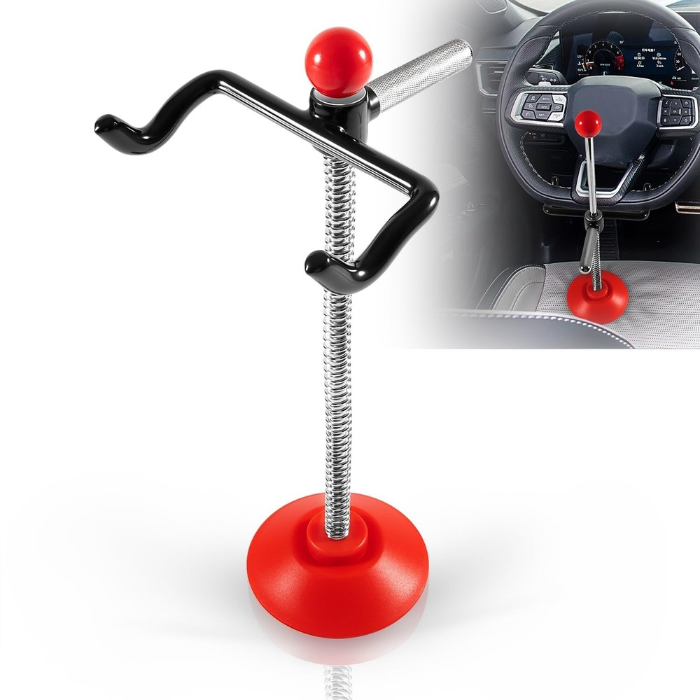 Adjustable Steering Wheel Holder Lock Tool for Car, Truck & Van - Precise Alignm
