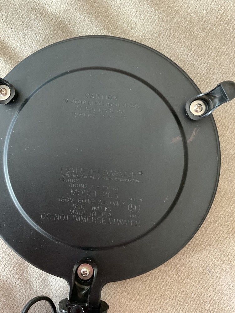 Vintage Farberware Automatic Electric Crepe Maker "BATTERS UP"