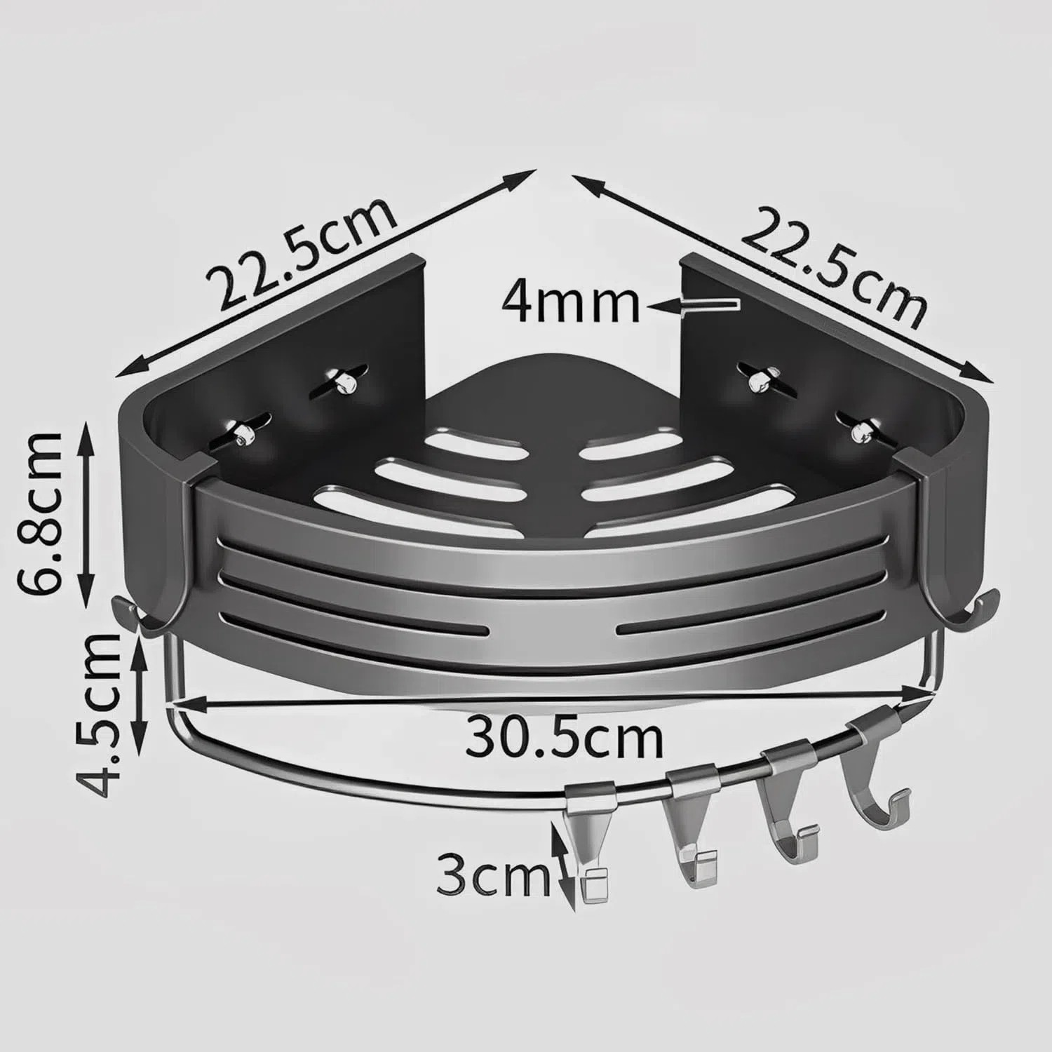 2 Pack Corner Shower Caddy Bathroom Organizer Storage Shelf No Drilling Rack