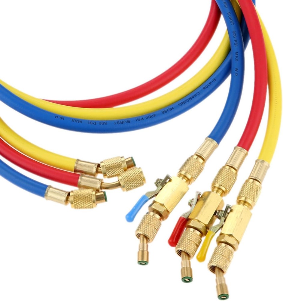 Versatile 60" R410A A/C Charging Hoses - 800 PSI High Performance & Durable
