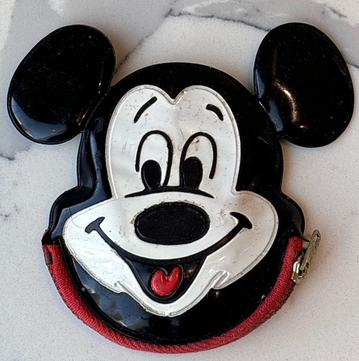 Mickey Mouse Coin Purse 1972 Squeaks! Original Tag, Rare Vintage Disneyana Gifts