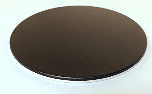 Benz Microscope Black & White Stage Plate, 120mm, Plastic