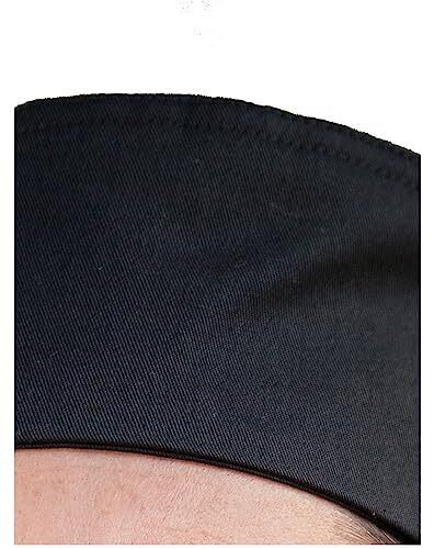 2 Pcs Unisex Vent Chef Hats Adjustable Kitchen Cooking Caps with Black