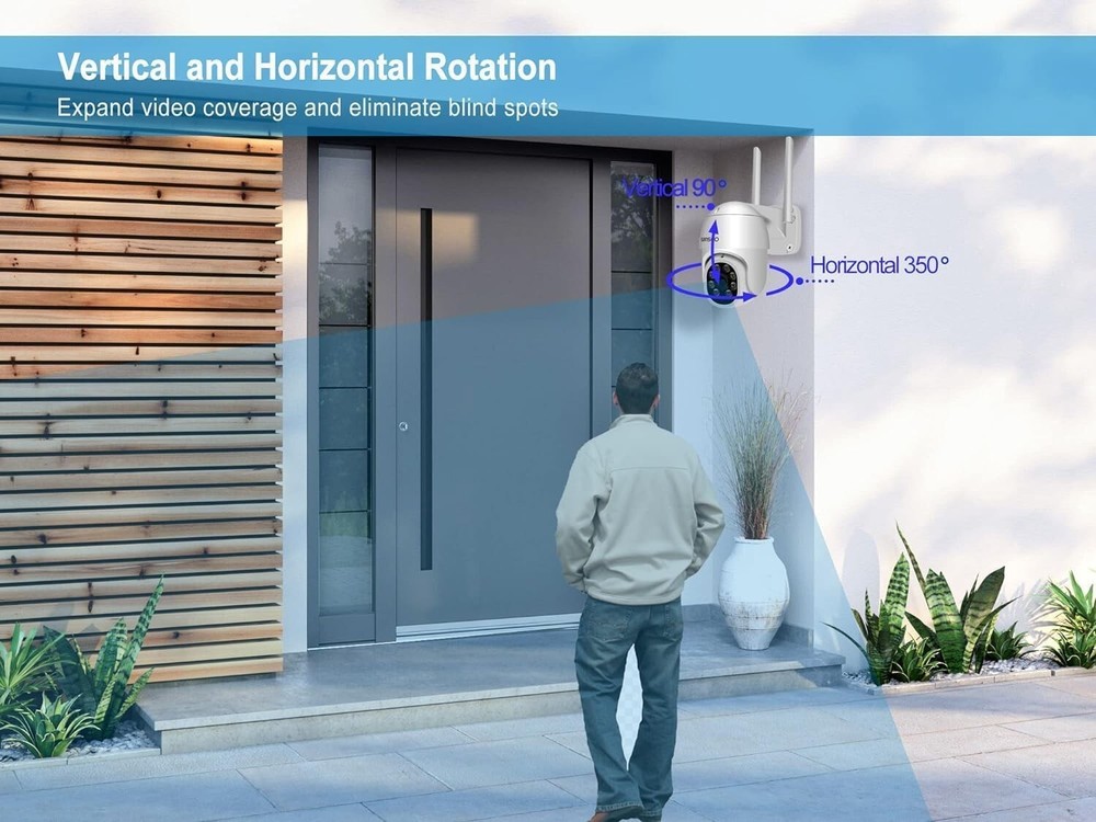 Sansco Wireless CCTV Security System Kit 3MP WiFi PTZ Audio Camera with 1TB