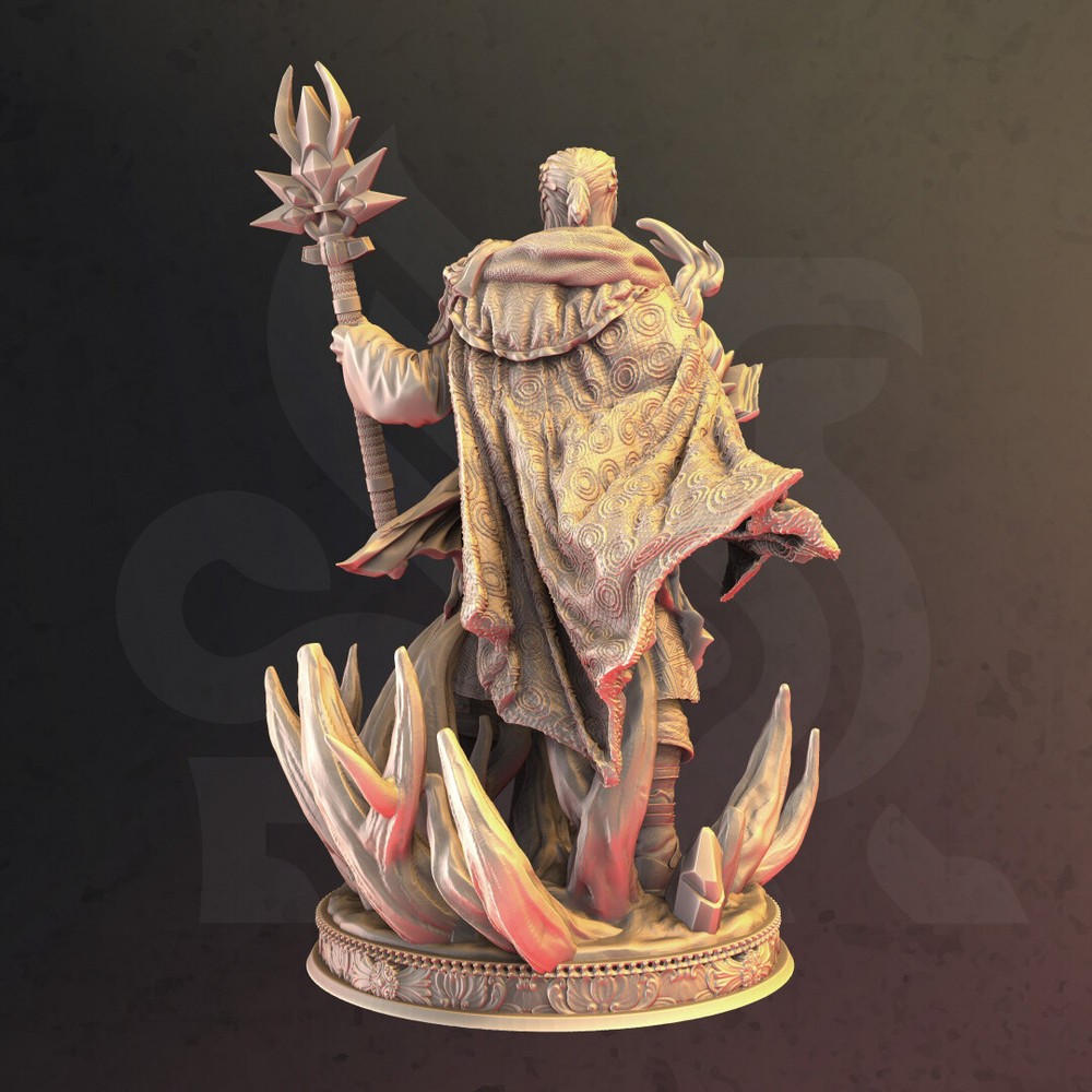 Aaron Drafthold Human Wizard Warlock Sorcerer Miniature | D&D DnD |