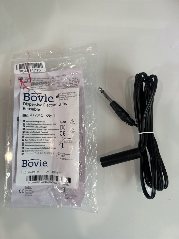 Bovie Electrode Cable , Reusable Ref # A1204C Brand New