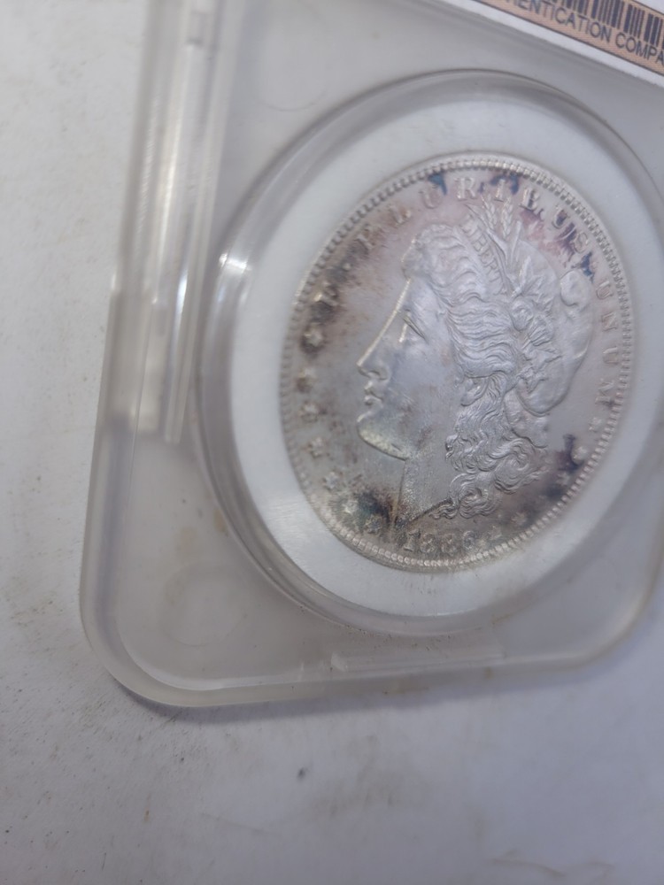 1886 Morgan Silver Dollar – Mint State – 90% Silver – Encapsulated