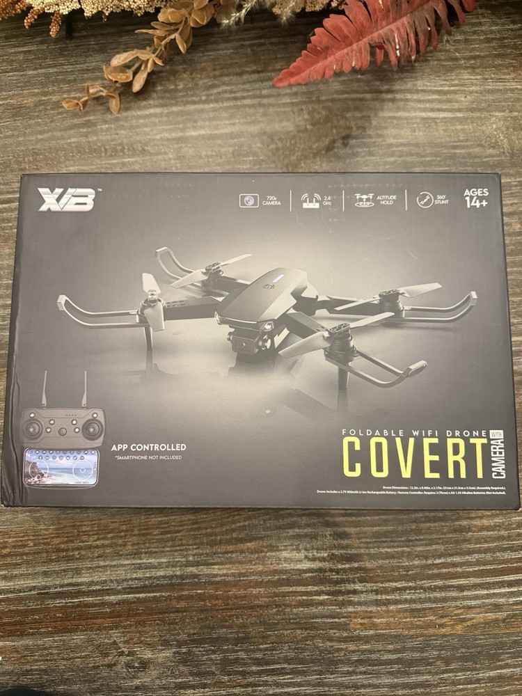 New XVB Covert Foldable Wifi Drone W/ Camera 2.5 Ghz 360 Stunt 720p Camera