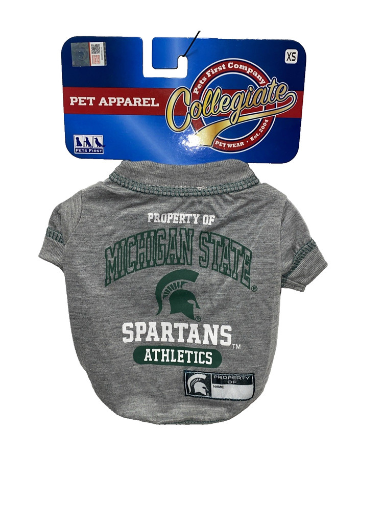 Licensed Pets First Collegiate Michigan State Spartans Graphic T Extra Small NWT