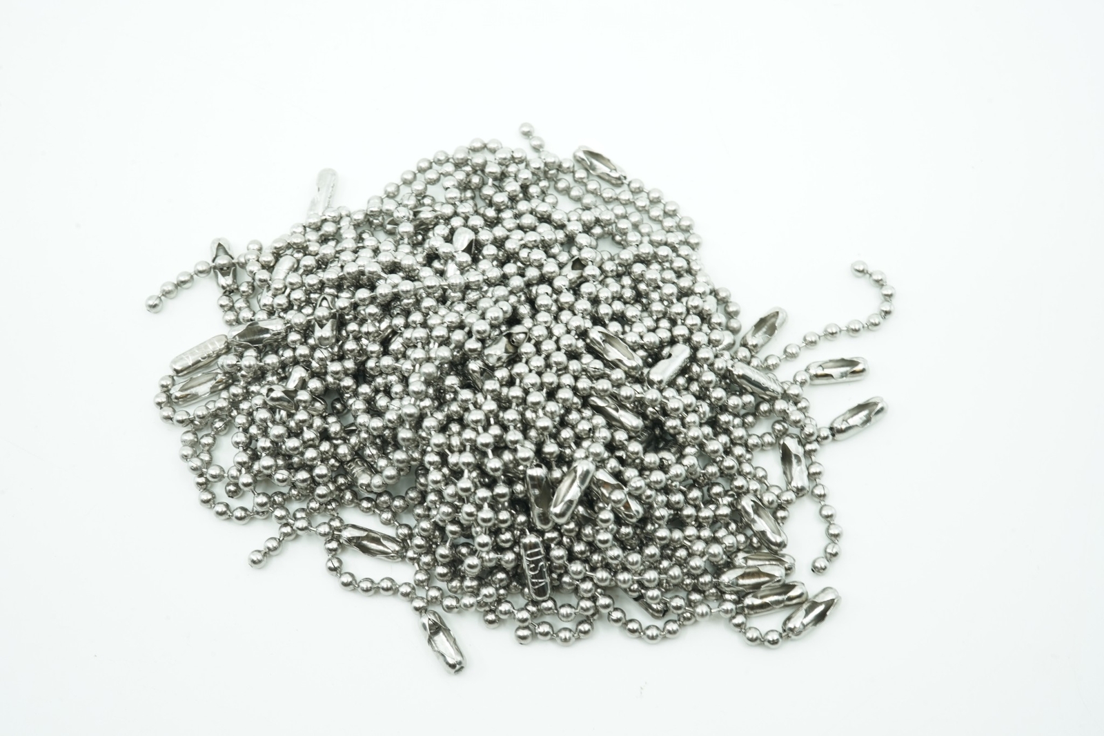 Stainless Steel 4.5" Inch 3.2mm Diameter Ball Key Chains Made in USA Pack of 100
