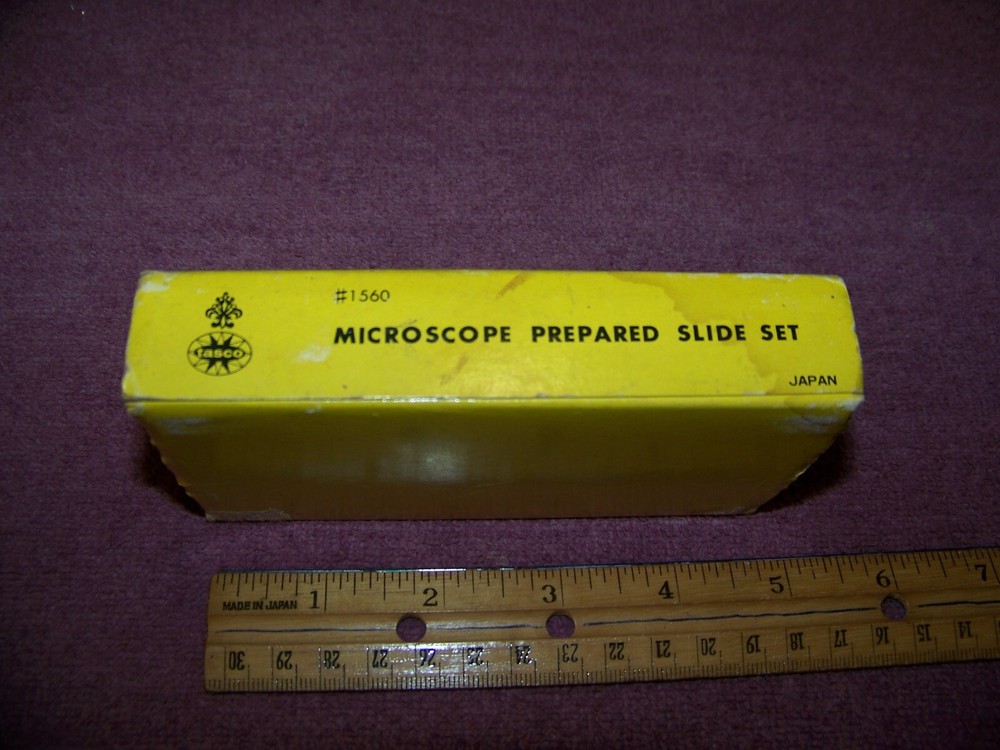Vintage Microscope Slides Tasco Microscope Prepared Slide Set "Pollen & Spore"