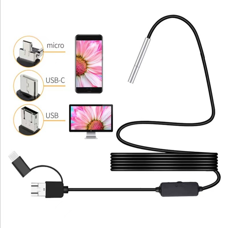3.9mm Ultra Thin Lens USB Endoscope Borescope Inspection HD Camera For Android