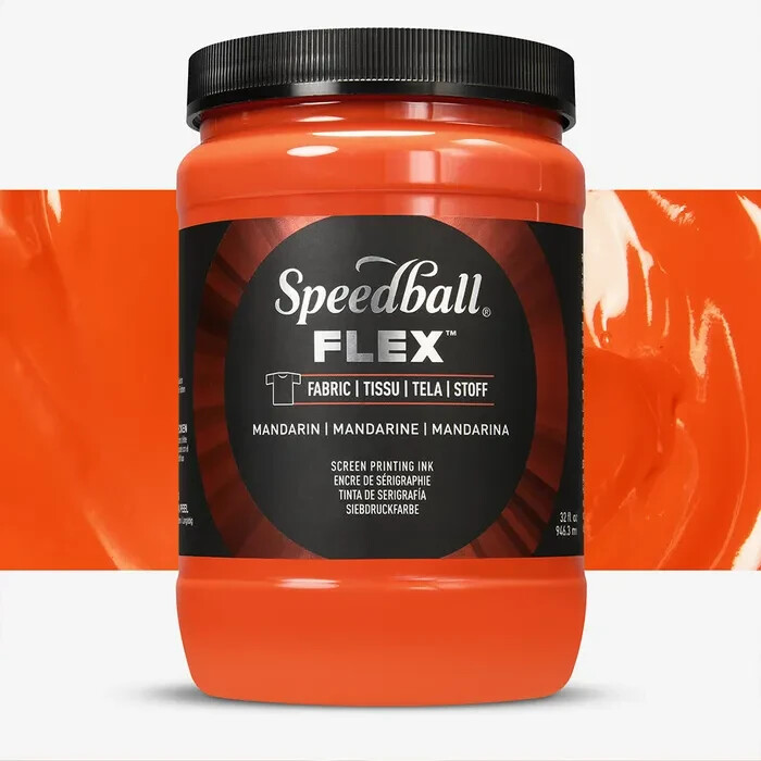 SPEEDBALL FLEX -SCREEN PRINTING INK -  32 OZ - MANDARIN