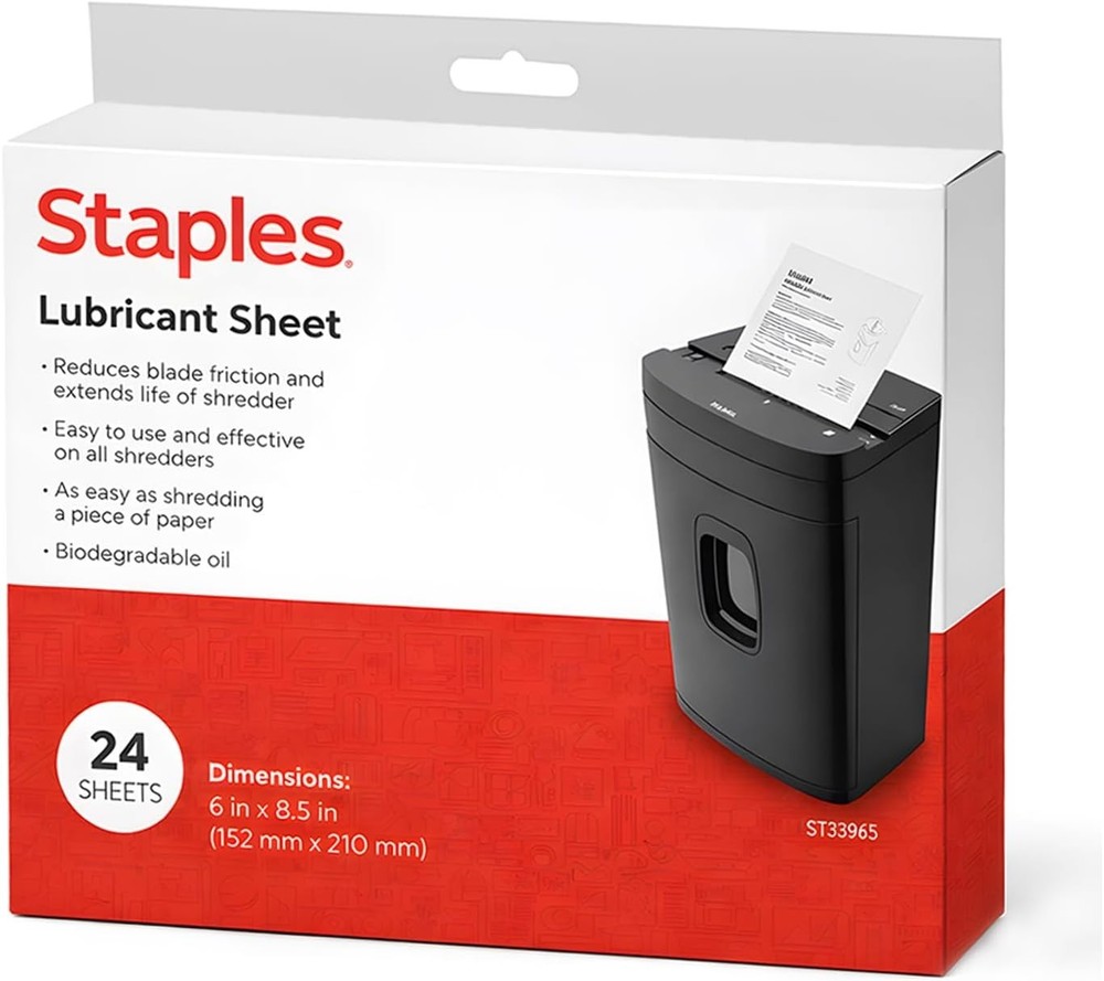 Shredder Maintenance Sheets, 24 Count - Easy Cleaning & Noise Reduction Solution