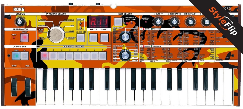 Korg microKorg | Orange Camo | Protective Decal | StyleFlip Skins