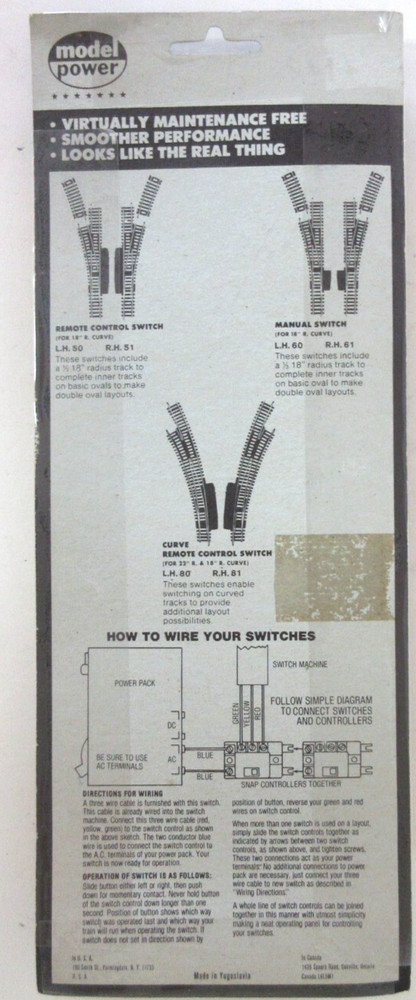 Model Power # 51 HO Remote-Control Switch RH