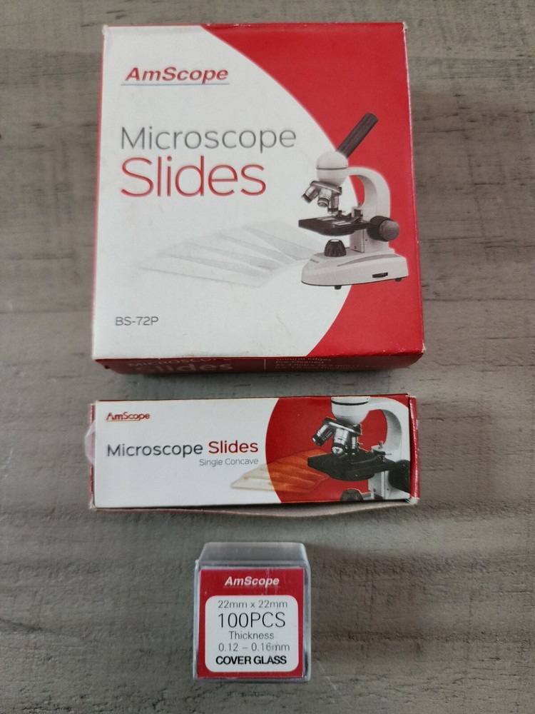 Microscope Slides Lot 184 pieces Ground Edges AmScope BS-72P
