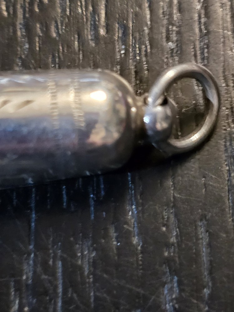 Victorian Solid Silver Cheroot Case Chatelaine V & J – Birmingham 1877 – Antique