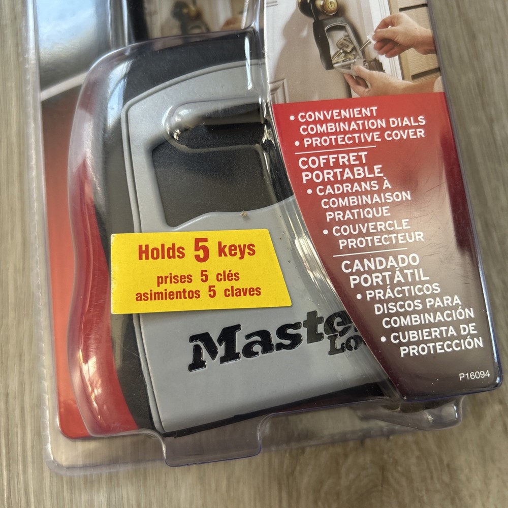 Master Lock Wall Mount Box Combination Dials Holds 5 Keys Storage 5401D New