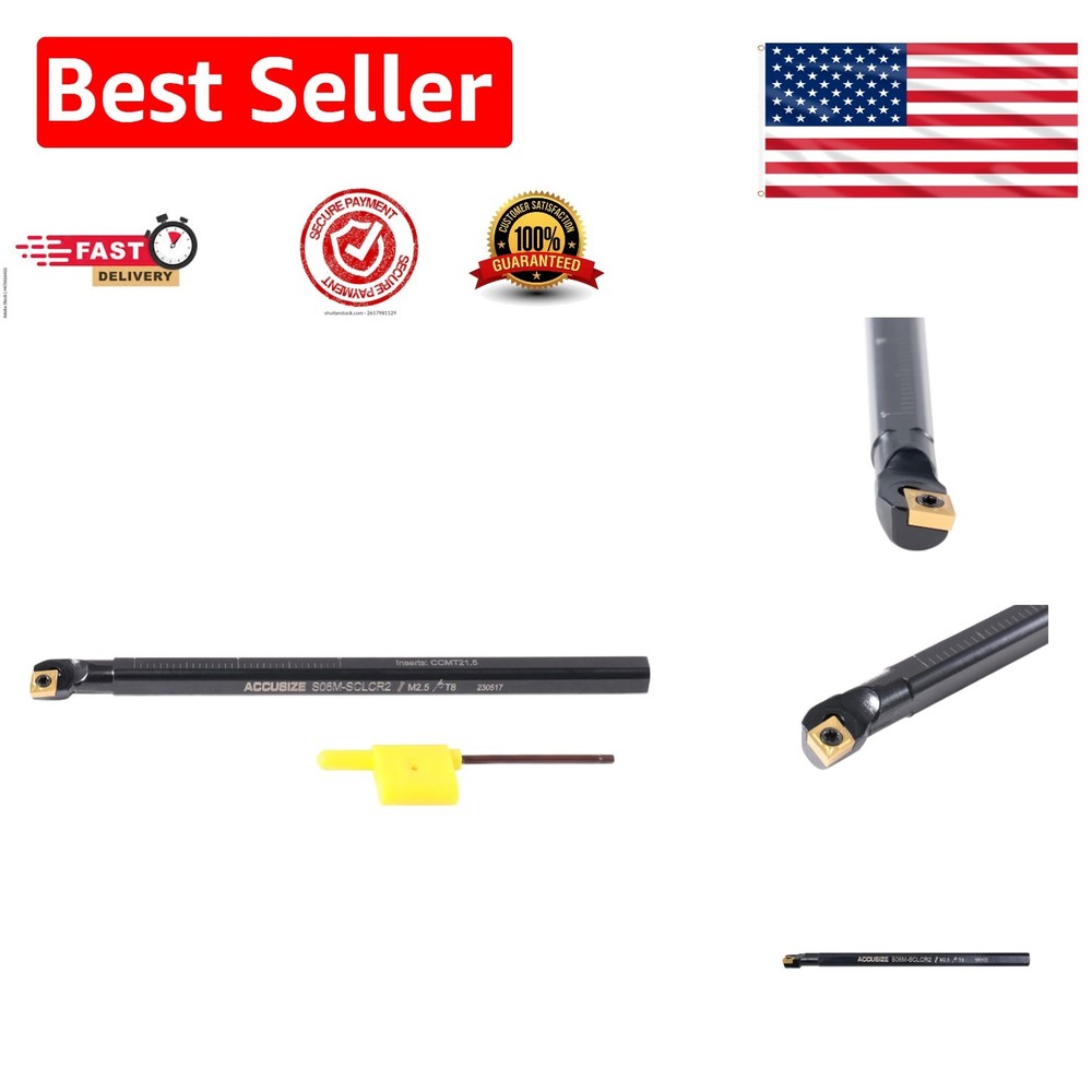 High-Performance 3/8'' Indexable Boring Bar for Small Bores with Carbide Inserts