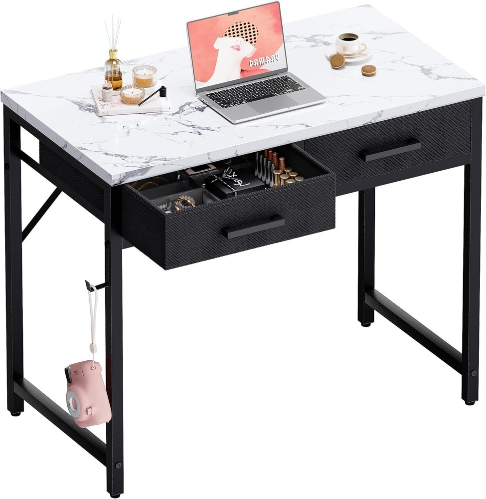 47 Inch Small Computer Desk W/ 3 Drawers Bedroom Study Writing Home Office Table