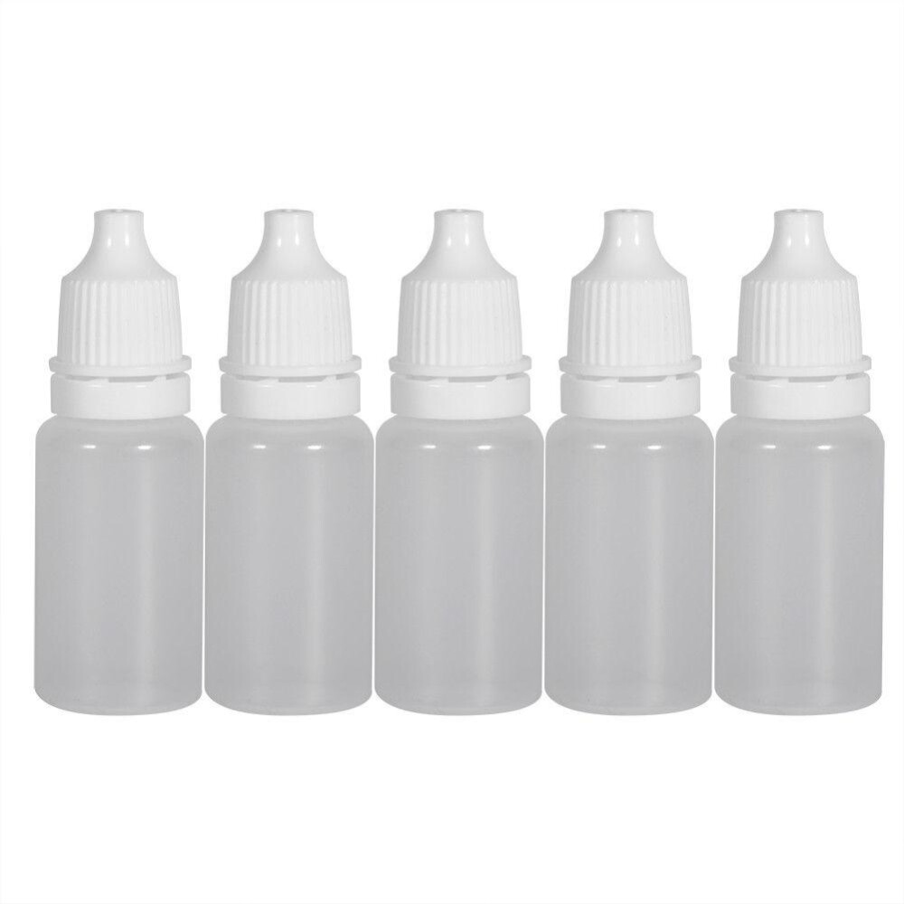 50pcs Small Plastic Bottle Pipette Dropper 10mL Container Liquid Screw Cap Clear