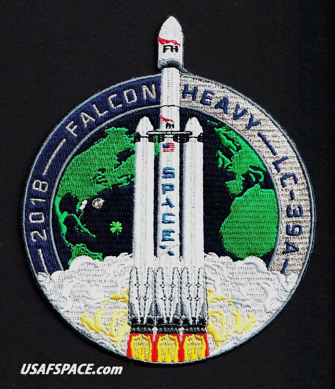 AUTHENTIC SPACEX -FALCON HEAVY 2018-LC-39A-INAUGURAL 5 7/8" FH Launch PATCH