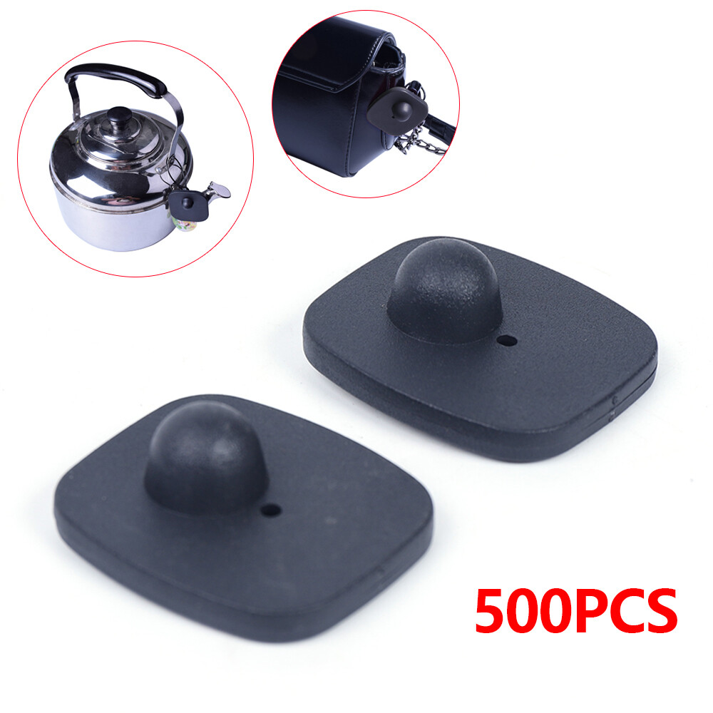 500pcs Checkpoint EAS Retail Security Hard Tags w/ Pins For RF Anti-Theft Alarm