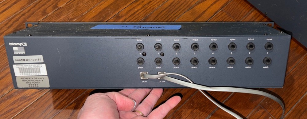 Biamp Advantage Equalizer 8 Channel 3 Band & Microphone Mixer 301e Untested