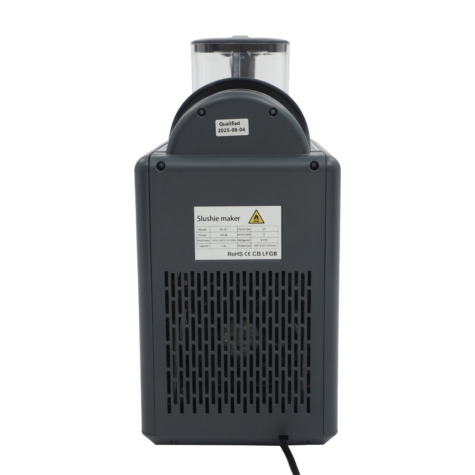 Electric Shaved Ice Machine 1.8L/0.48 Gallon Frozen Drink Machine Tabletop 185W