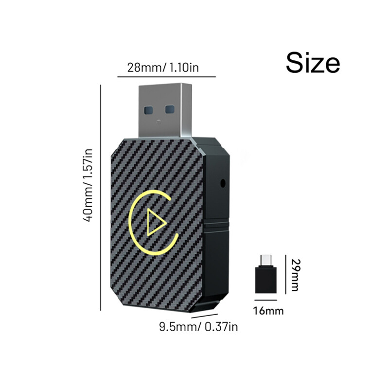 Wireless CarPlay Adapter for Apple iPhone Android USB Adapter Plug & Play