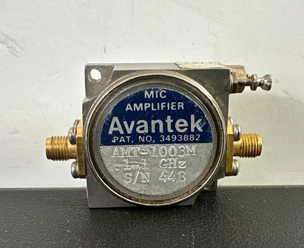 AVANTEK MIC SOLID STATE AMPLIFIER MODEL AMT-1003M. S/N 448 (untested)