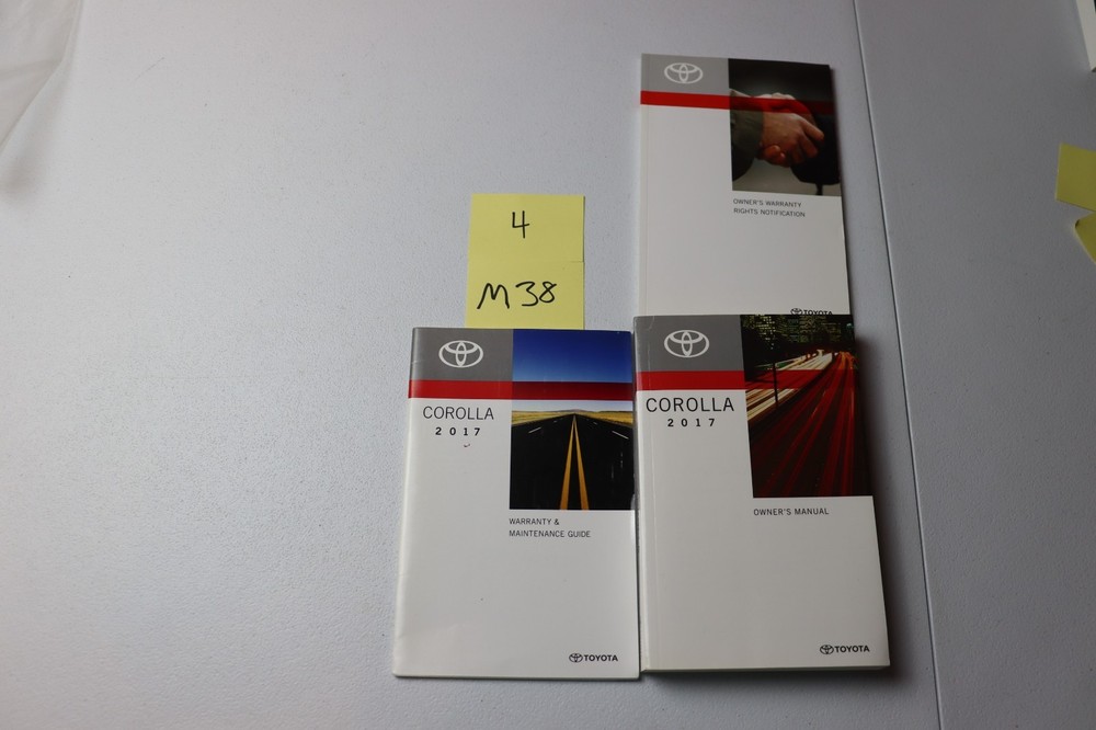 2017 TOYOTA COROLLA OWNERS MANUAL REF MAINT GUIDE ALL MODELS