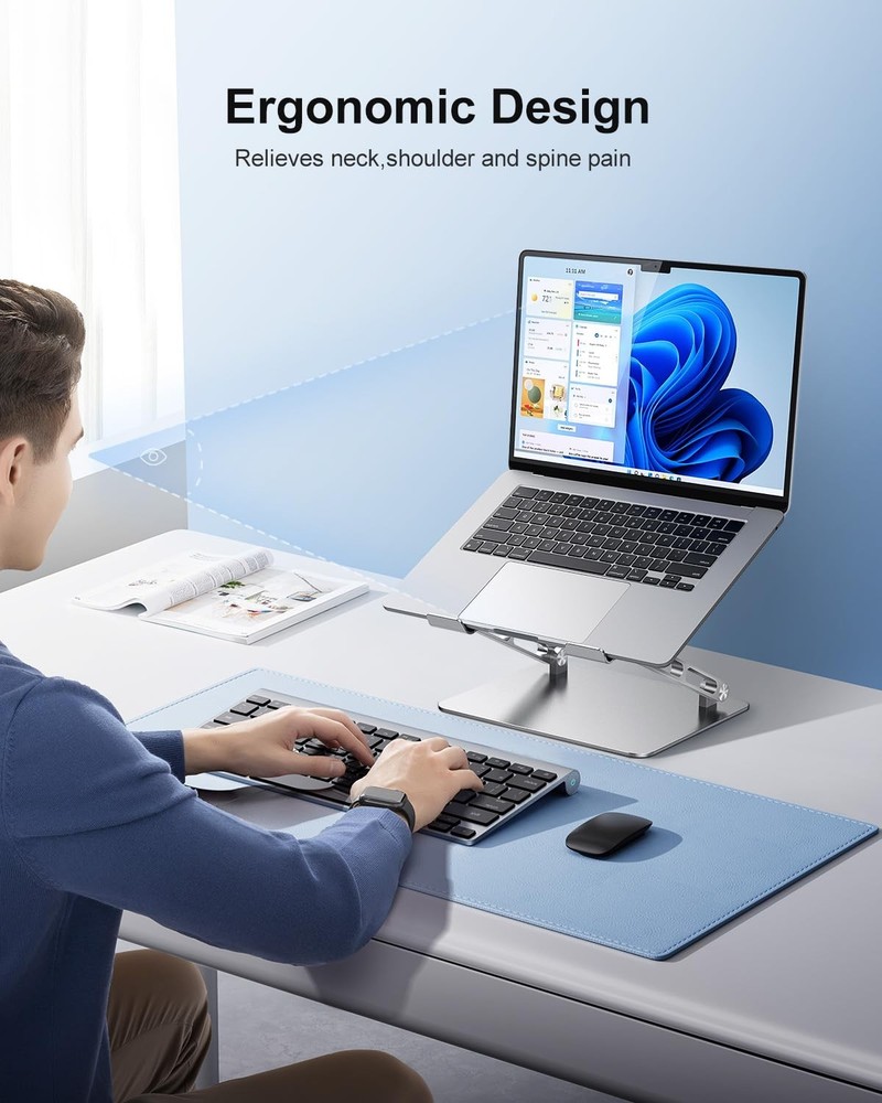 Adjustable Laptop Stand Ergonomic Computer Riser Aluminum Laptop Stand for De...