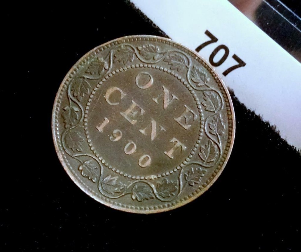 1900 C4 CANADA LARGE ONE CENT COIN #707
