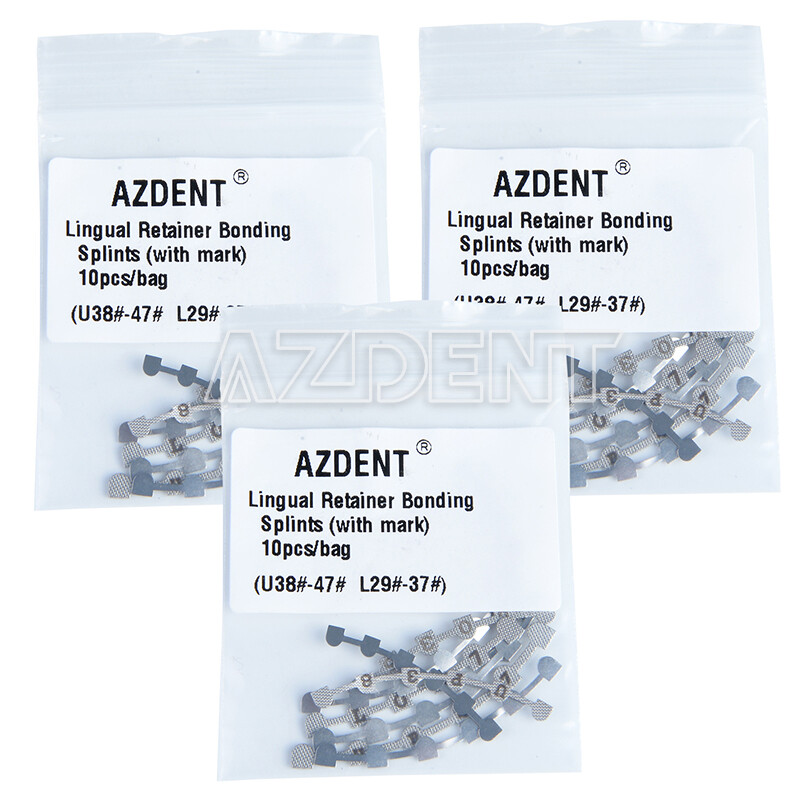 10Pcs Dental Orthodontic Lingual Retainer Bonding Splits with Mark AZDENT