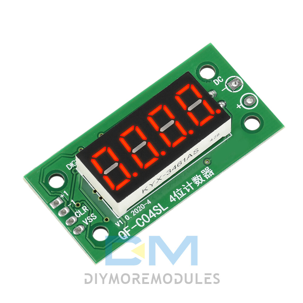 0.36in 4-Bit Digital Counter Module DC 4-25V Low-Level Switching Counter Module