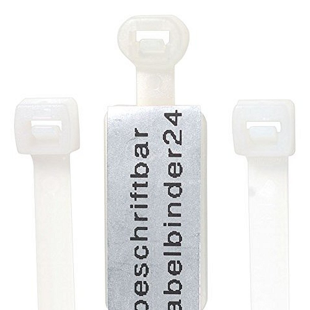 Cable ties with labeling field natural 100 pieces