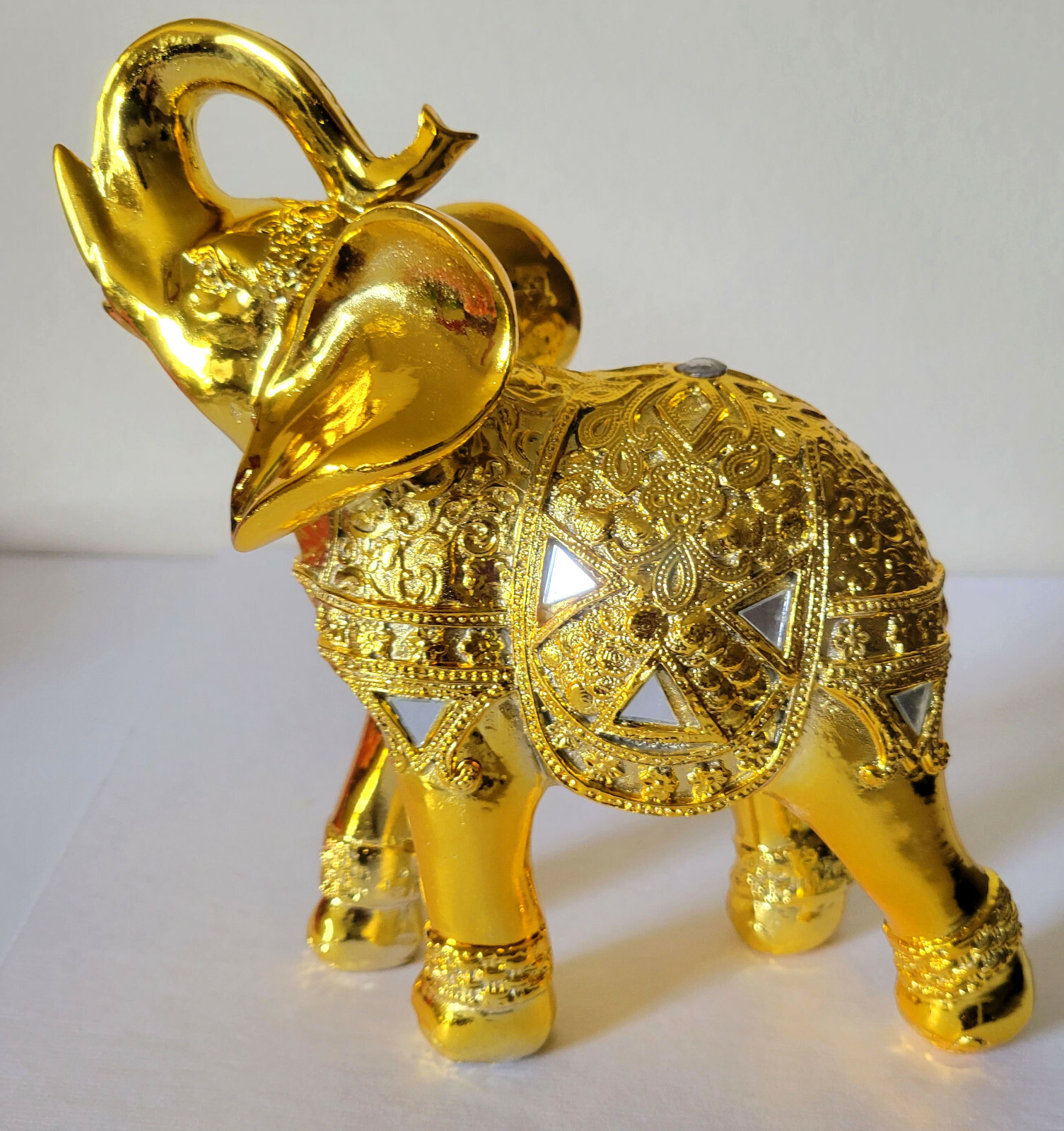 Feng Shui 8" Elegant Elephant Statue Lucky Figurine Gift Home Decor