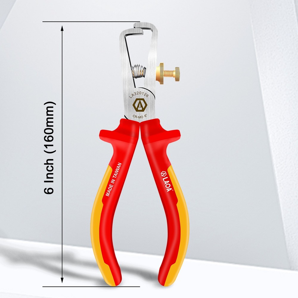 6Inch VDE Wire Stripper 1000V Isolate Cable Stripping Plier Stripping Tool