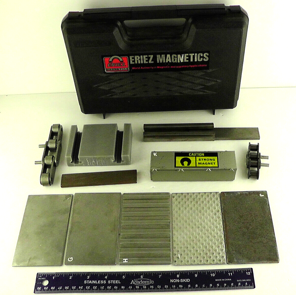 ERIEZ Magnet Testing Kit? W/Case Plates, Chain Links, etc.
