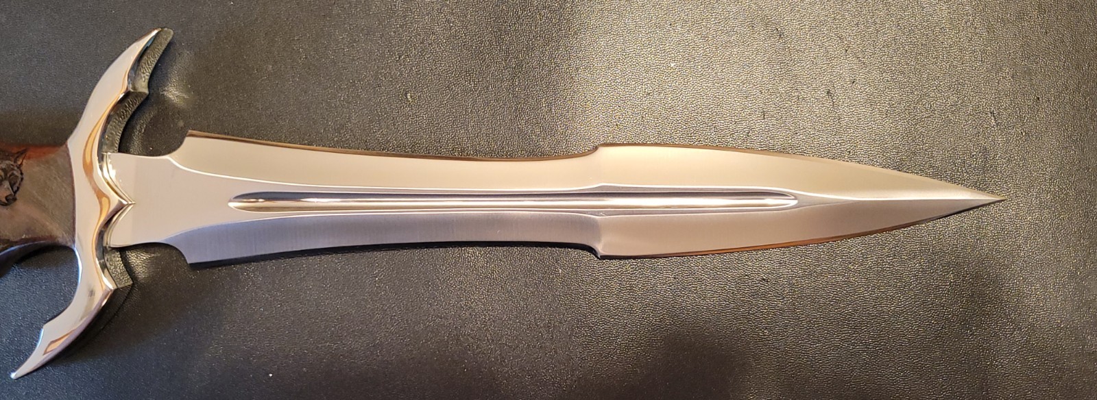 Impact Cutlery Custom D2 Steel Dagger Knife Engraved Rosewood Handle- 2402