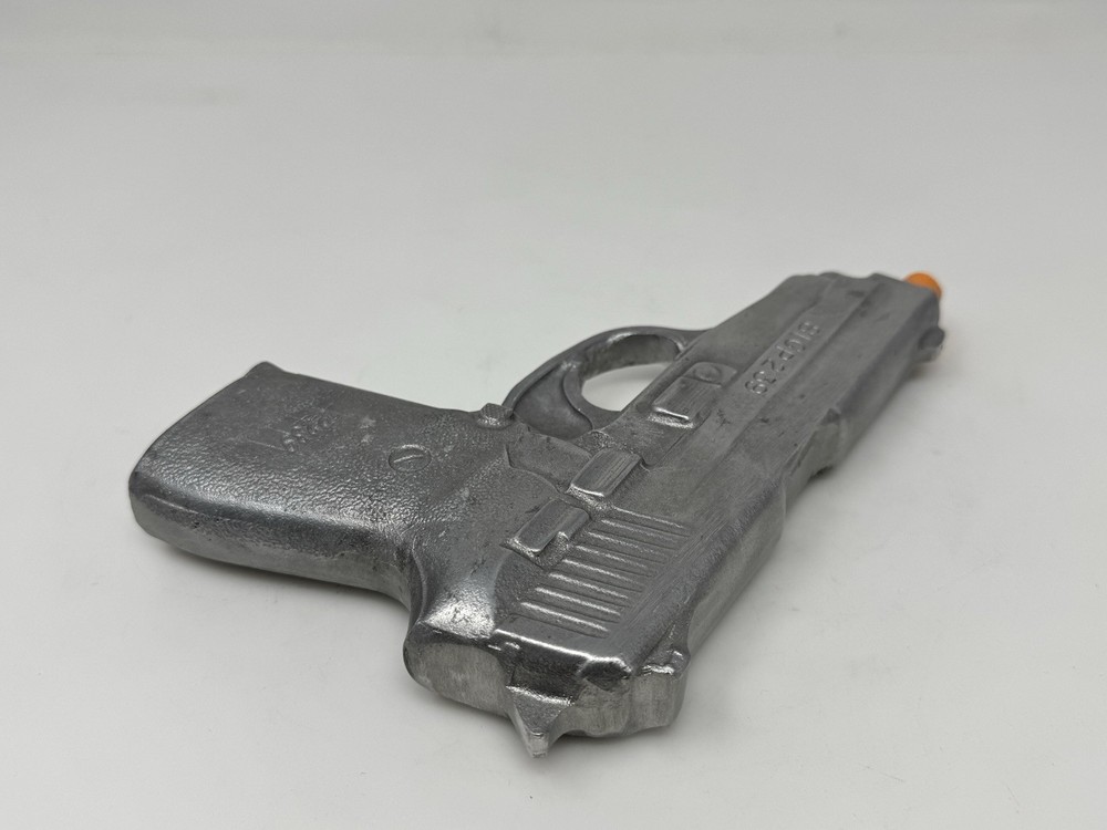DUMMY GUN 9mm Style Solid Cast Metal Compact Pistol HOLSTER Mold Prop Training