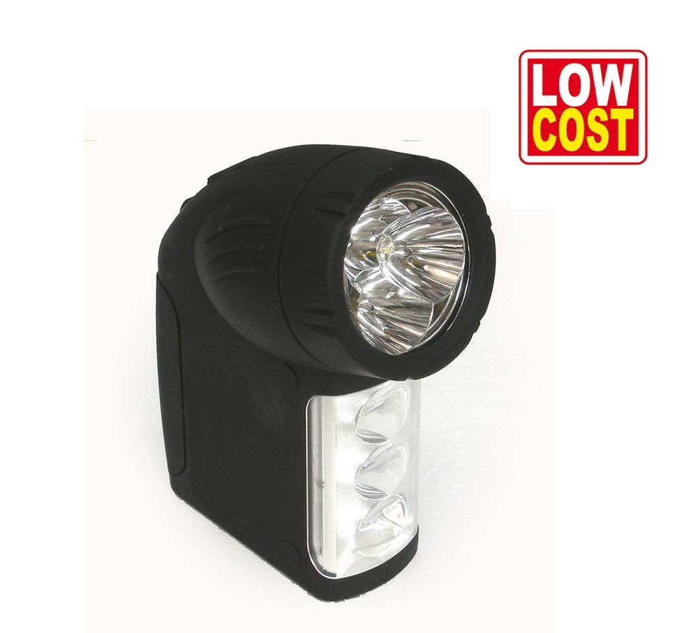 (E)COMPACT 6 LED FLASHLIGHT W/RUBBER GRIP LC LOW COST
