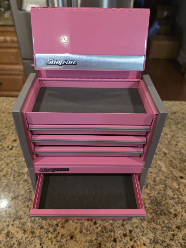 Snap-On - Micro Roll Cab BOTTOM & TOP chest "SET" Mini Tool Box Pink