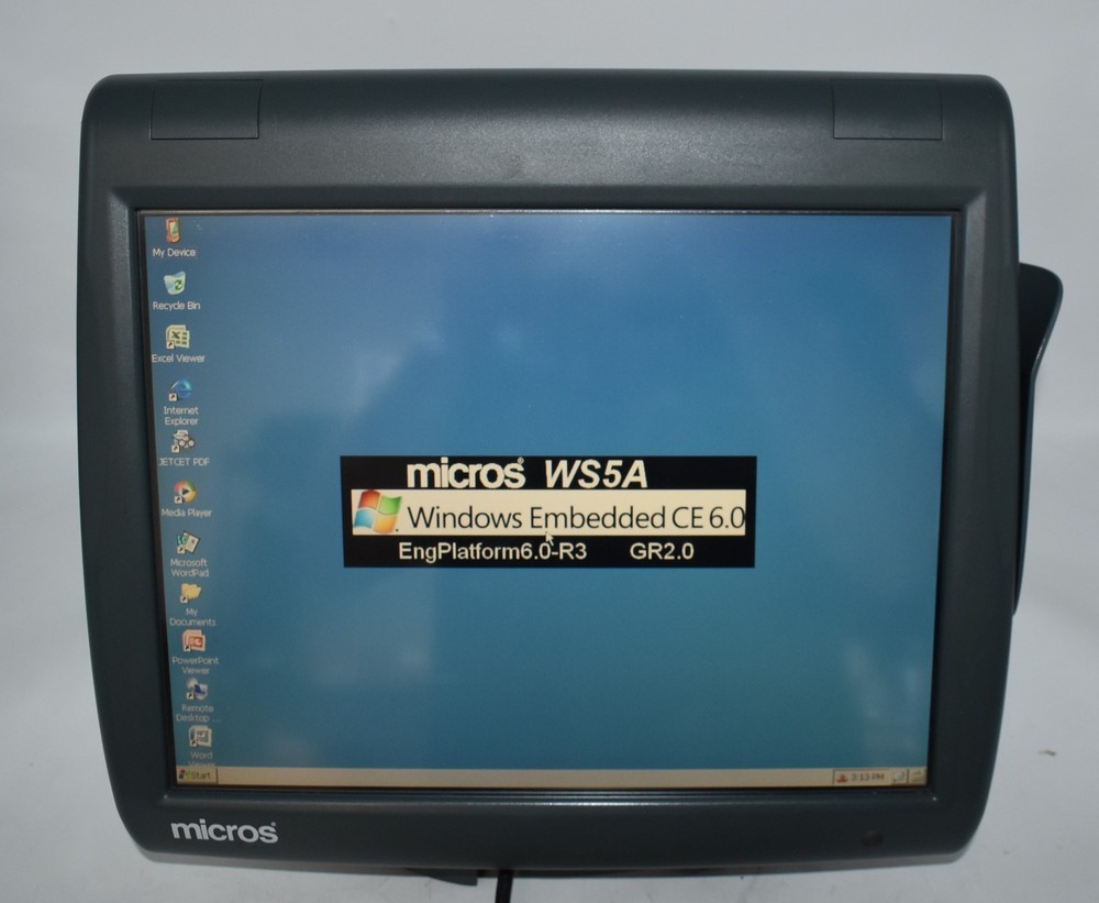 Micros Workstation System 5A POS Touchscreen Terminal 400814-101 WinCE 6.0 *Read