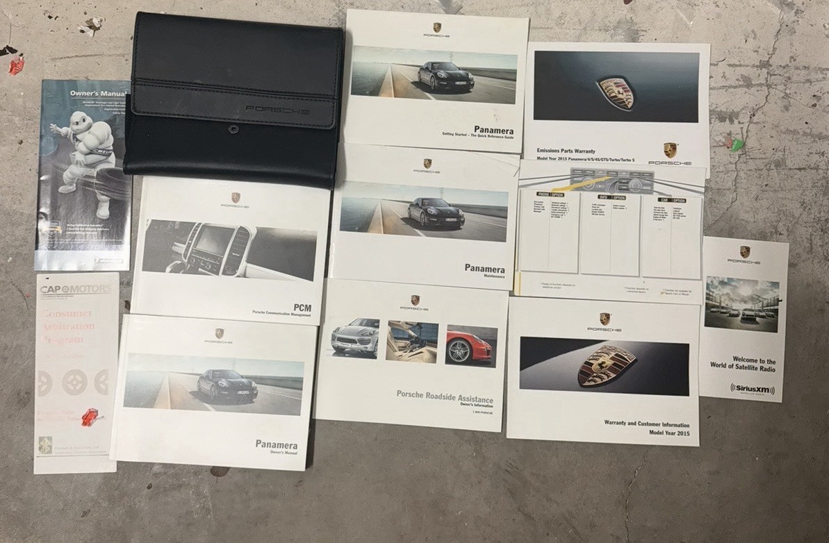 2015 Porsche Panamera Owners Manual & Portfolio 4 S 4S Executive GTS Turbo